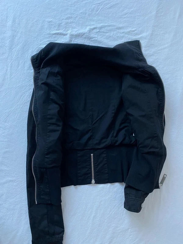 Vintage 100% cotton snatched waist short bomber jacke