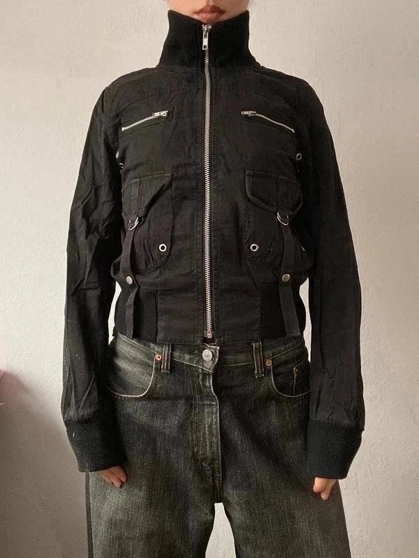 Vintage 100% cotton short snatched waist jacket