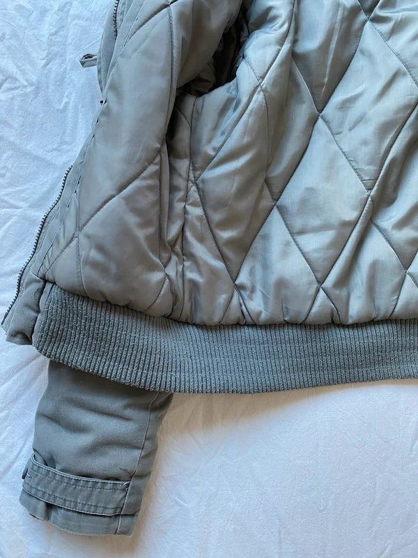 True vintag winter bomber jacket hooded