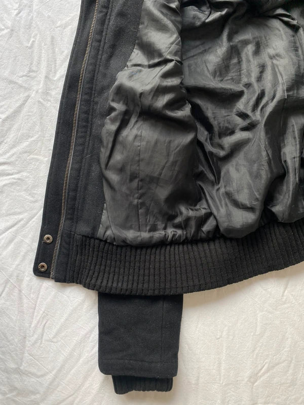 Vintage 60% wool short coat high neck
