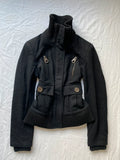 Vintage 60% wool short coat high neck