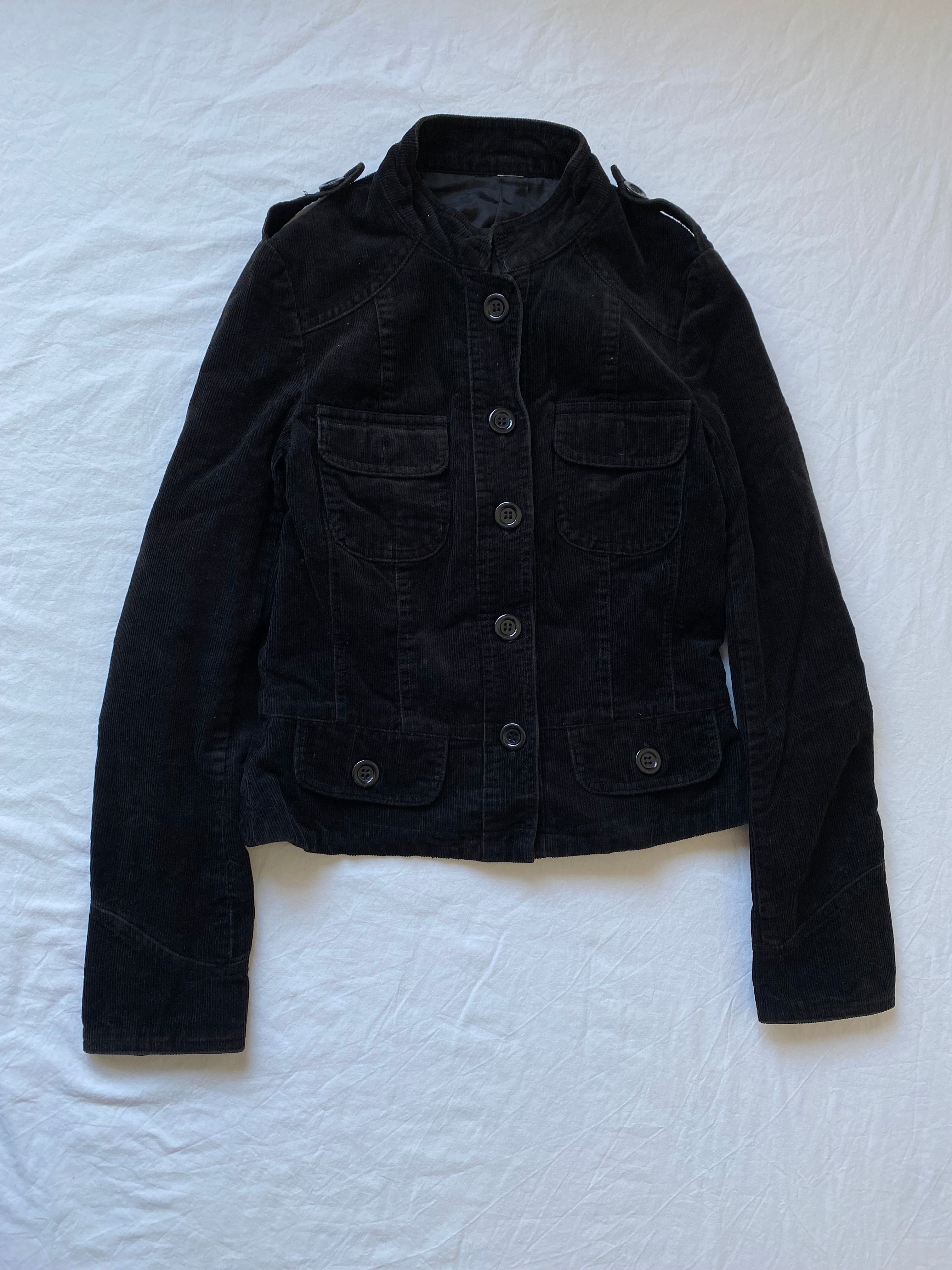 Vintage 100% cotton corduroy short jacket blazer pockets