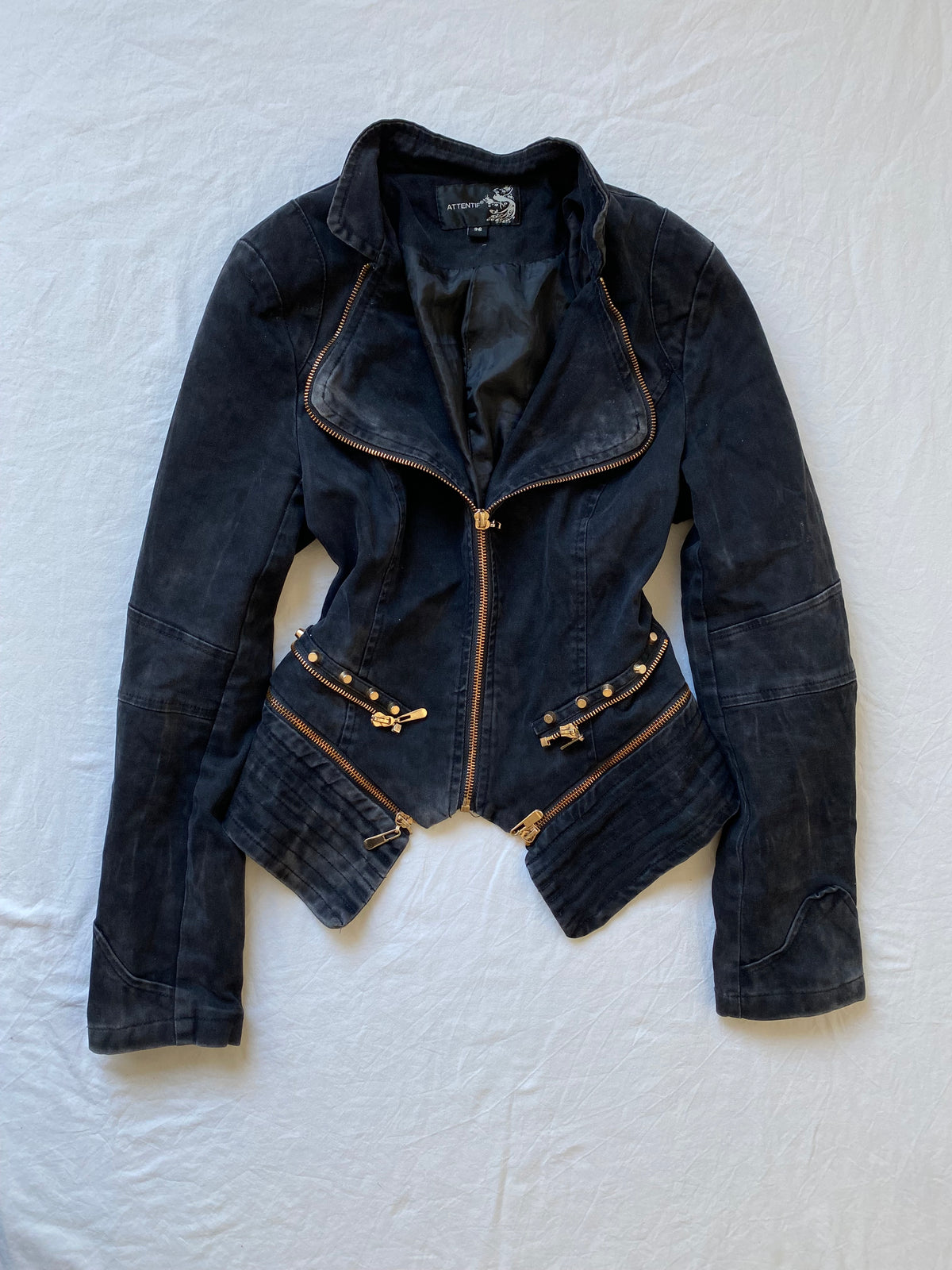 Vintage studded asymmetrical short jacket blazer y2k diva