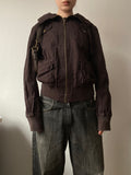 Vintage 100% cotton short light bomber jacket spring summer staple