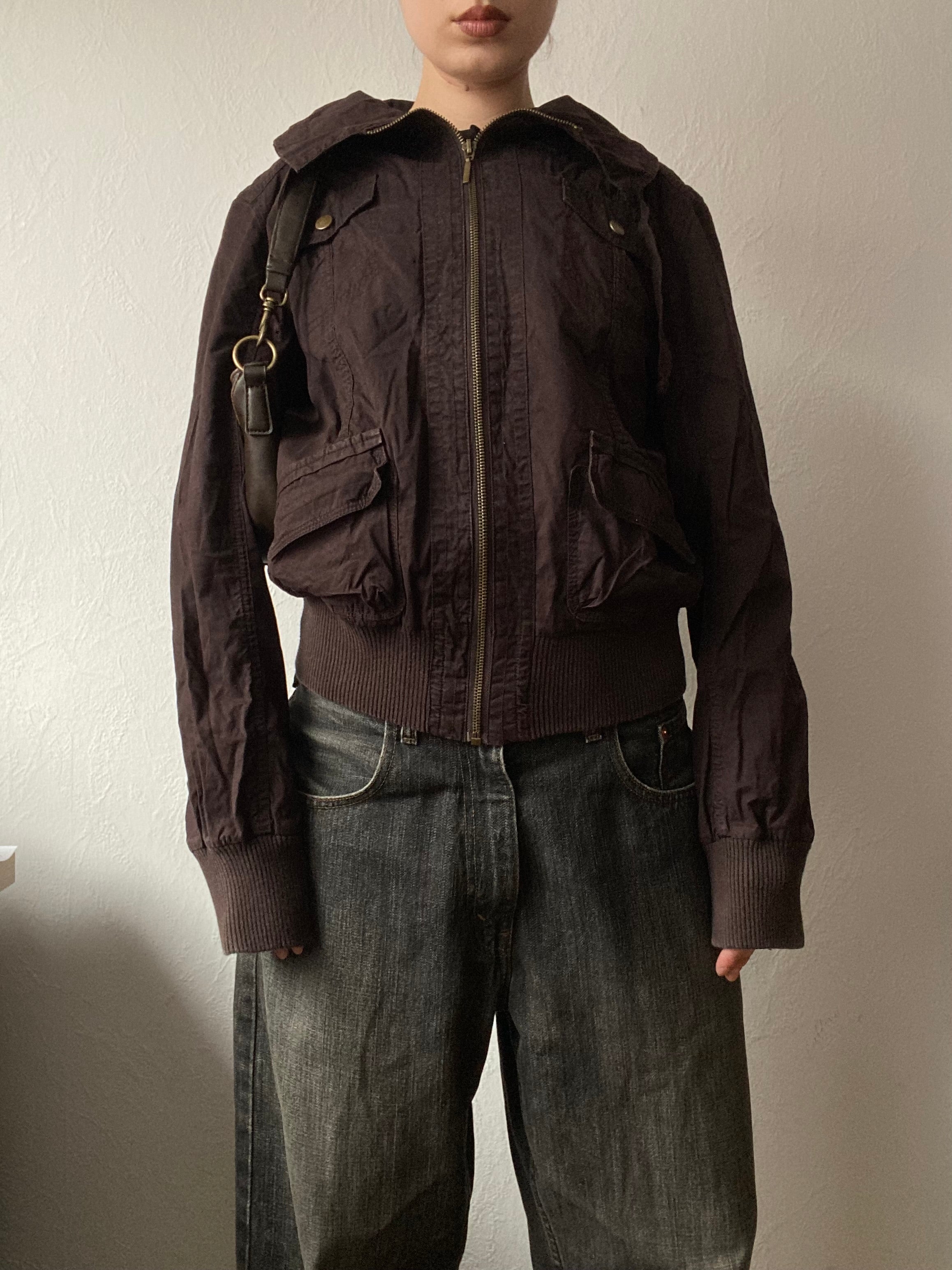 Vintage 100% cotton short light bomber jacket spring summer staple