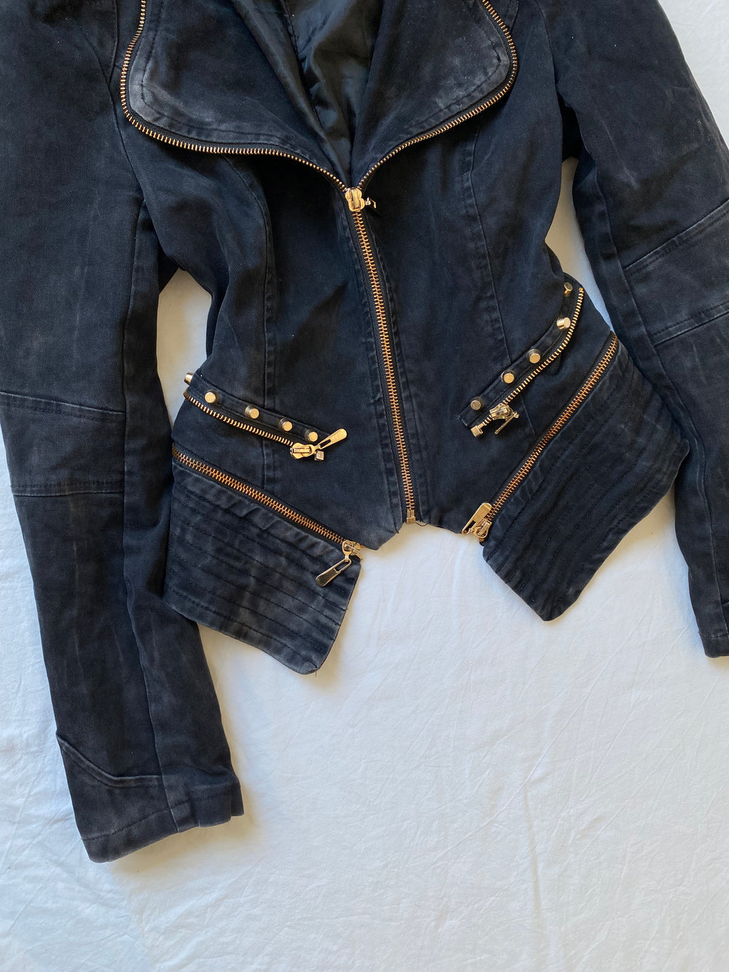 Vintage studded asymmetrical short jacket blazer y2k diva