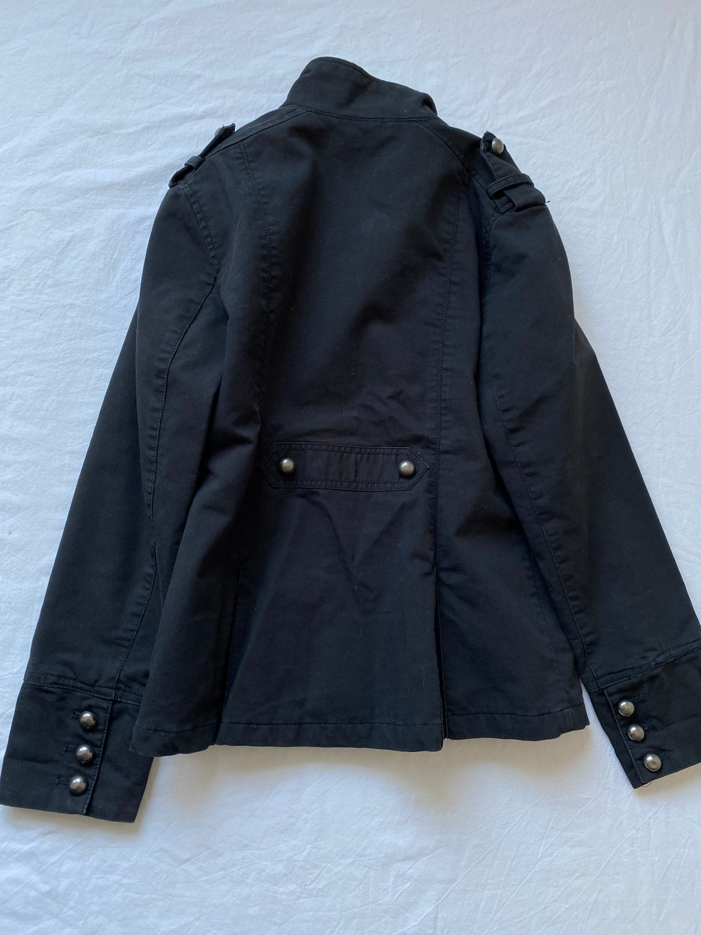 Vintage 100% cotton short light jacket pea coat Metall buttons
