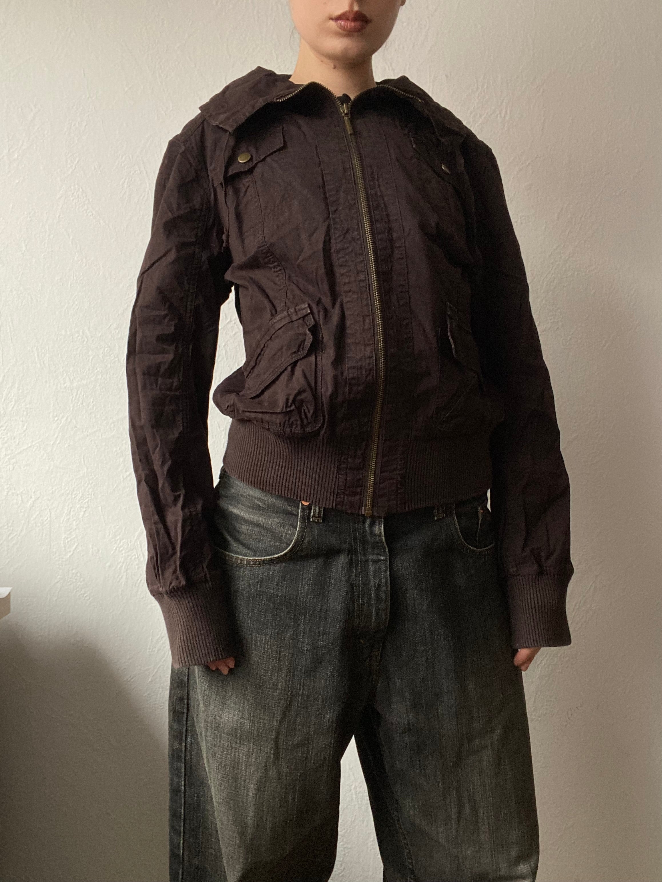 Vintage 100% cotton short light bomber jacket spring summer staple
