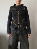 Vintage studded asymmetrical short jacket blazer y2k diva