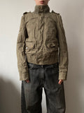 Vintage 100% cotton short light bomber jacket high neck spring summer