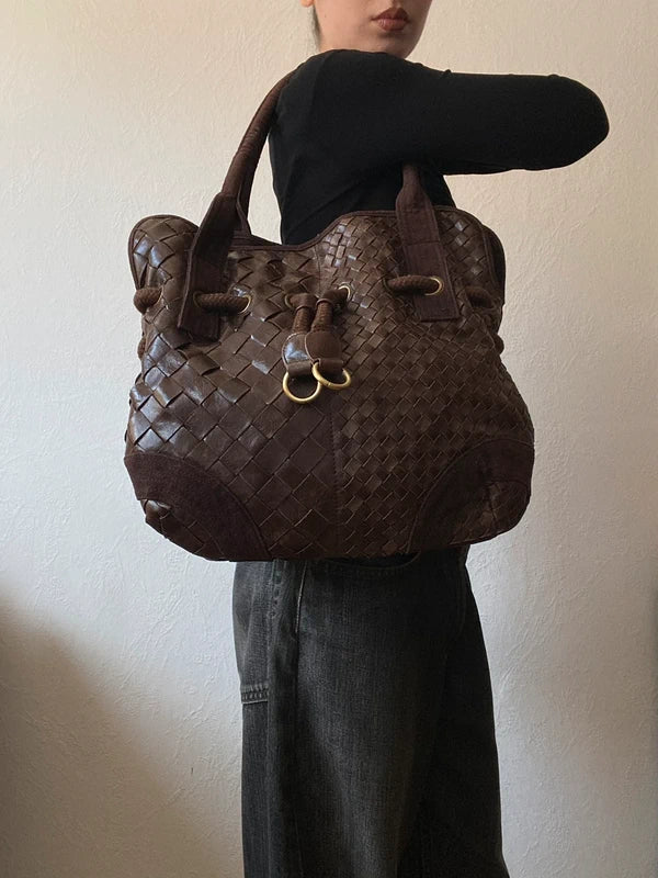 Vintage 40% Genuine Leather Large Handbag