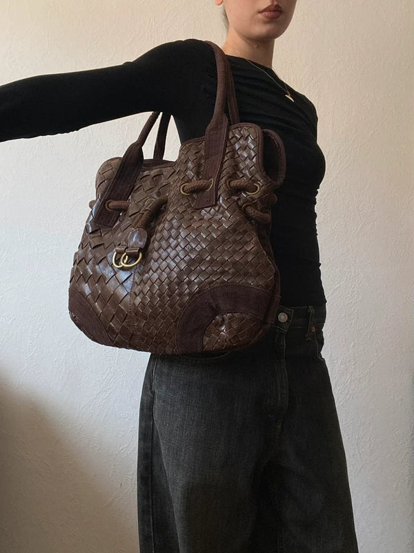 Vintage 40% Genuine Leather Large Handbag