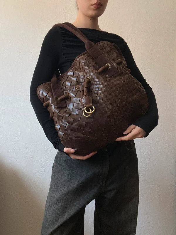 Vintage 40% Genuine Leather Large Handbag