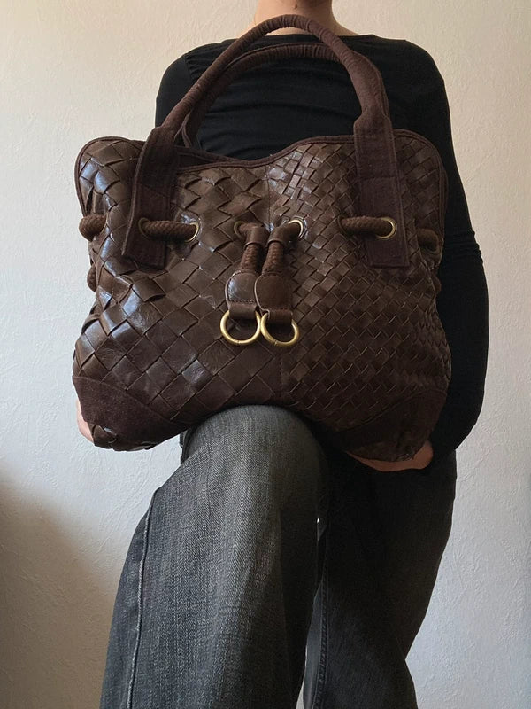Vintage 40% Genuine Leather Large Handbag