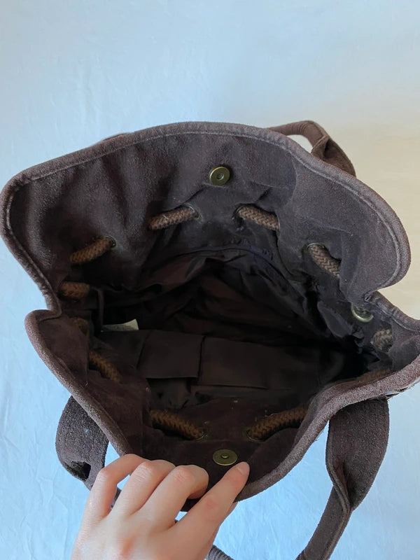 Vintage 40% Genuine Leather Large Handbag