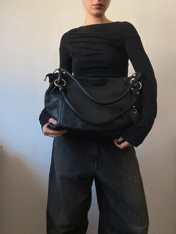 Vintage Genuine Italian Leather Handbag Shoulder Bag