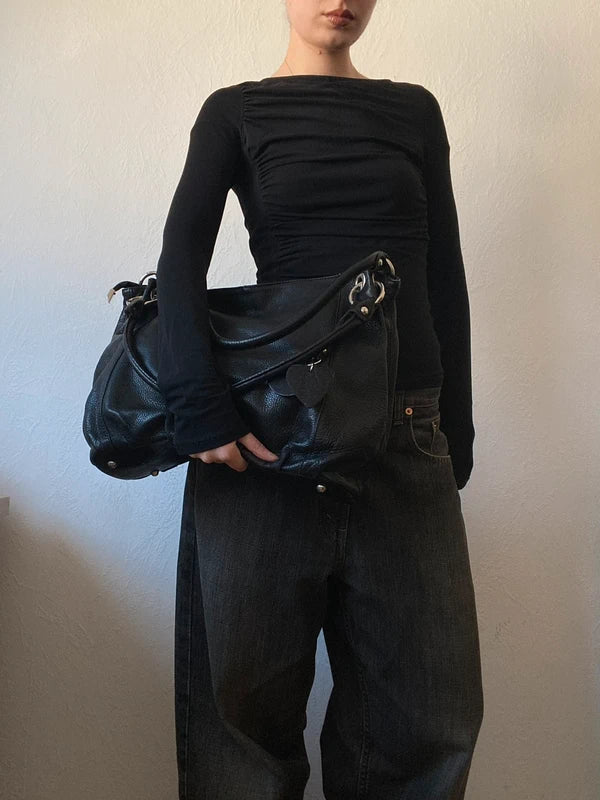 Vintage Genuine Italian Leather Handbag Shoulder Bag