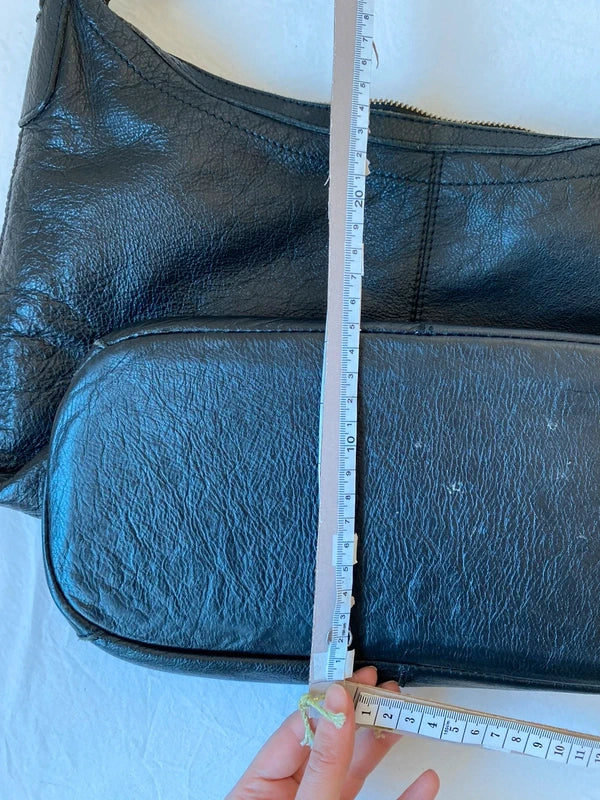 Vintage Genuine Leather Bucket Shoulder Bag