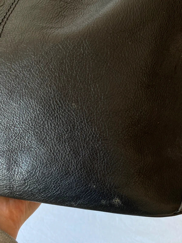 Vintage Genuine Leather Bucket Shoulder Bag