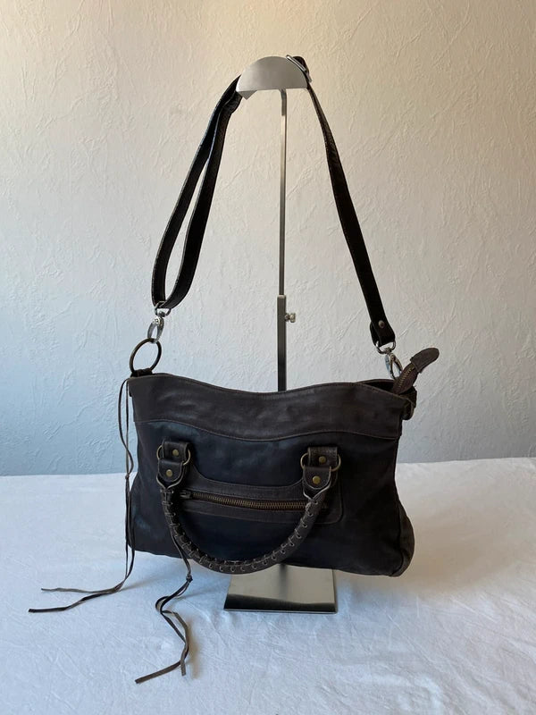 Vintage Small Leather City Bag - Archive Avantgarde