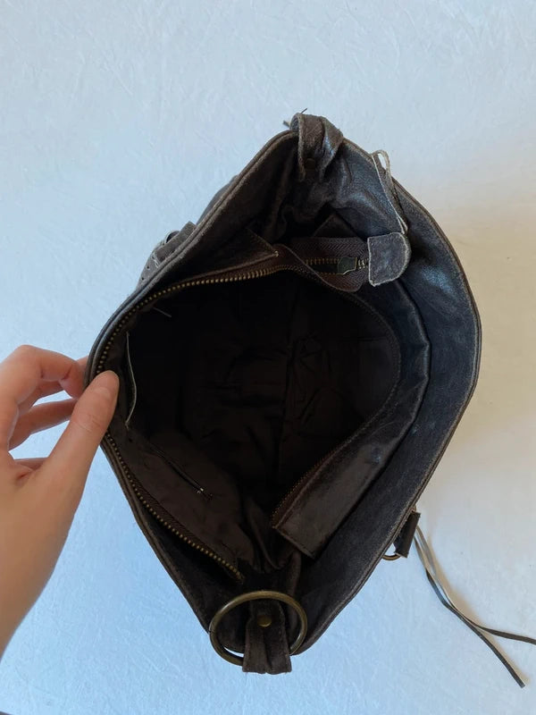 Vintage Small Leather City Bag - Archive Avantgarde