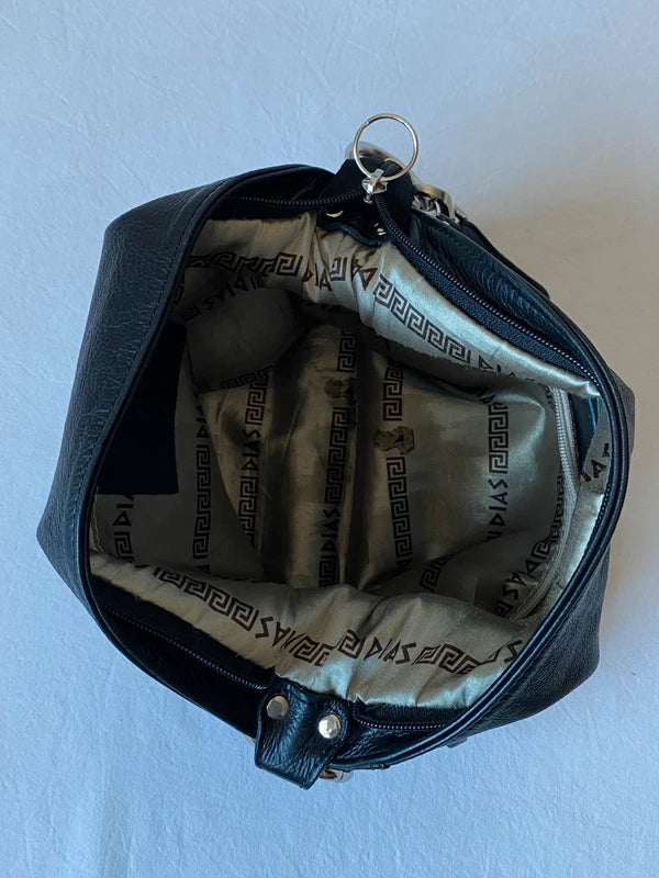 Vintage Leather Handbag - Black