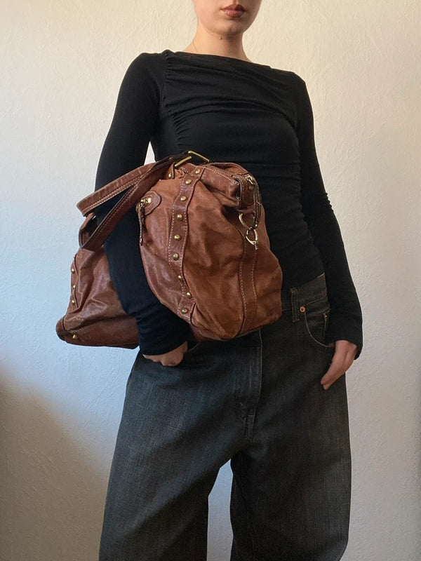 Vintage Genuine Leather Archive Avantgarde Shoulder Bag