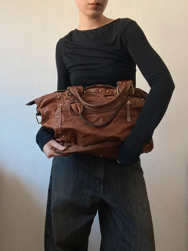 Vintage Genuine Leather Archive Avantgarde Shoulder Bag