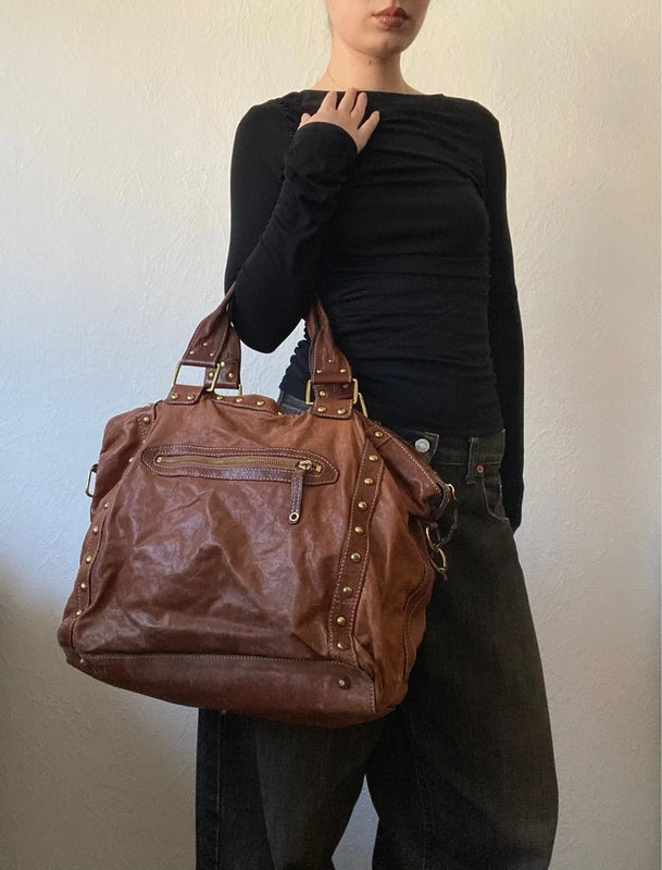 Vintage Genuine Leather Archive Avantgarde Shoulder Bag