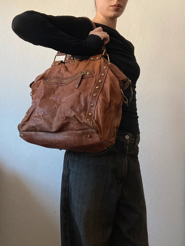 Vintage Genuine Leather Archive Avantgarde Shoulder Bag