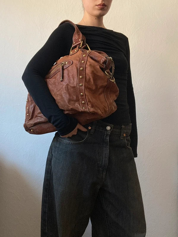 Vintage Genuine Leather Archive Avantgarde Shoulder Bag