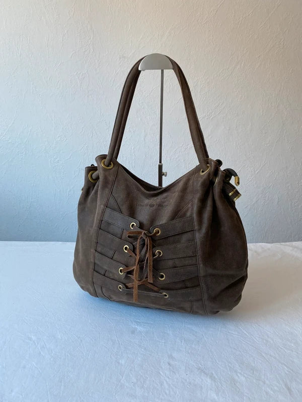 Vintage Laced Shoulder Bag Large Purse