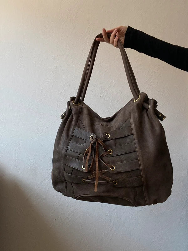 Vintage Laced Shoulder Bag Large Purse